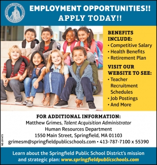 Employment Opportunities, Springfield Public Schools